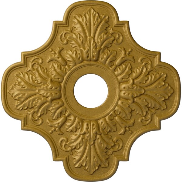 Ekena Millwork Peralta Ceiling Medallion (Fits Canopies up to 4 5/8"), 17 3/4"OD x 3 1/8"ID x 1"P, Pharaohs Gold CM17PEPGS - main